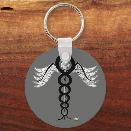 De Caduceus Sleutelhanger (Voorkant)
