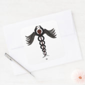 De Caduceus Vierkante Sticker (Envelop)