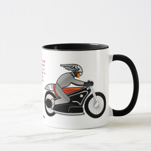 De Cafe Racer (gepersonaliseerde keramische Mok) Mok (Rechts)