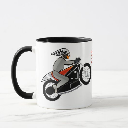 De Cafe Racer (gepersonaliseerde keramische Mok) Mok (Links)
