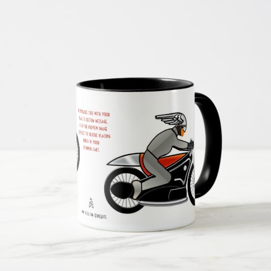 De Cafe Racer (gepersonaliseerde keramische Mok) Mok (Voorkant rechts)