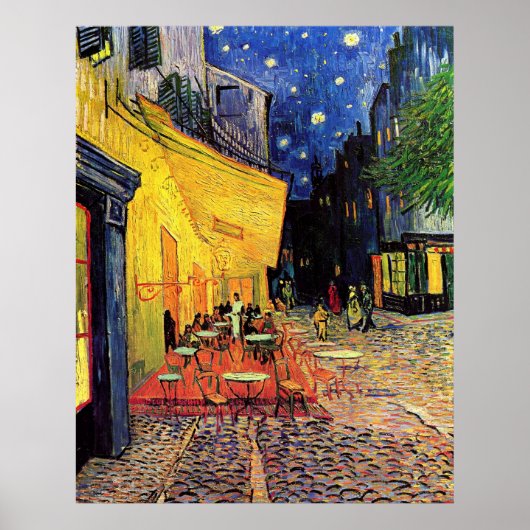 De Cafe Terrace in Arles in Night - van Gogh Poster (Voorkant)