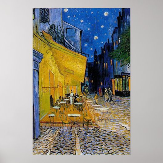 De Cafe Terrace van Vincent Van Gogh Poster (Voorkant)