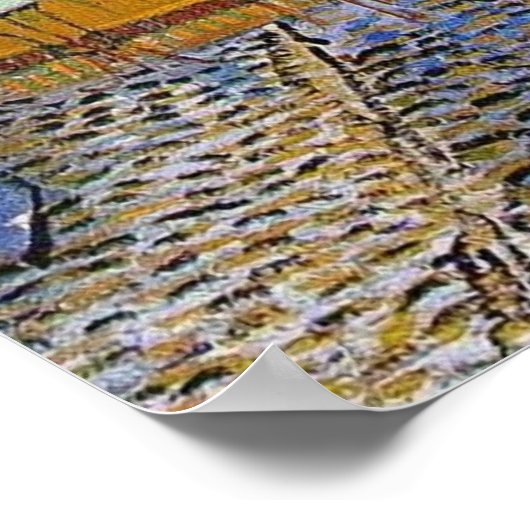 De Cafe Terrace van Vincent Van Gogh Poster (Hoek)