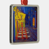 De "Cafe Van Gogh"-feestdag Metalen Ornament (Rechts)