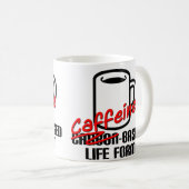 De cafeïne Gebaseerde Mok van de Koffie van de (Voorkant rechts)