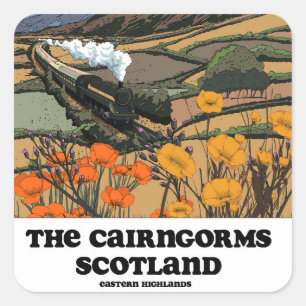 De Cairngorms Schotland Vierkante Sticker