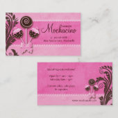 De cake knalt Bruine Roze van de Bakkerij van het Visitekaartje (Voorkant / Achterkant)