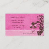 De cake knalt Bruine Roze van de Bakkerij van het Visitekaartje (Achterkant)