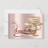 De cake nam het Vrijgezellenfeest van de Kaart (Voorkant)