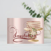 De cake nam het Vrijgezellenfeest van de Kaart (Staand voorkant)