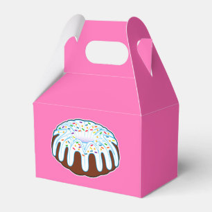 De Cake van Bundt met bestrooit Bedankdoosjes