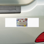 De Cake van de aardbei Bumpersticker (Op auto)