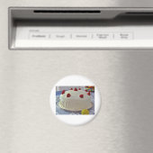 De Cake van de aardbei Magneet (Insitu (Vaatwasser))