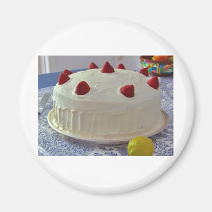 De Cake van de aardbei Magneet