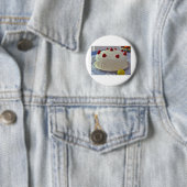 De Cake van de aardbei Ronde Button 5,7 Cm (In situ)