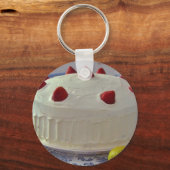 De Cake van de aardbei Sleutelhanger (Voorkant)
