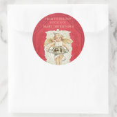 De cake van de chef-kokKerstmis van de engel van Ronde Sticker (Tas)