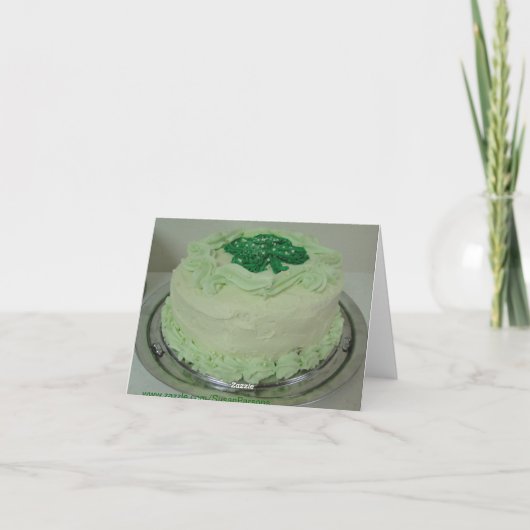 De Cake van de klaver, St. Patrick Dag Kaart (Achterkant)