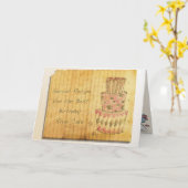 De Cake van de Rum van de verjaardag Kaart (Gele Bloem)