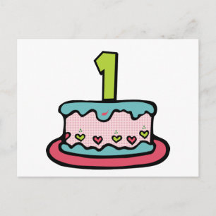 De Cake van de verjaardag met Leeftijd Briefkaart