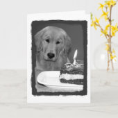 De Cake van de verjaardag wacht Kaart (Gele Bloem)