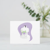 De Cake van het huwelijk met de Achtergrond van La Briefkaart (Staand voorkant)