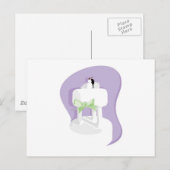 De Cake van het huwelijk met de Achtergrond van La Briefkaart (Voorkant / Achterkant)