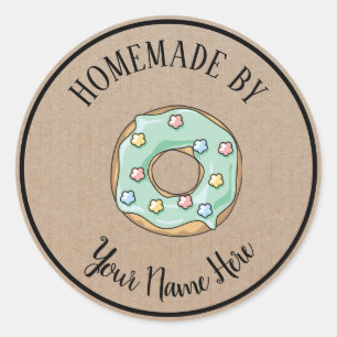 De Cake van het Koekje van de doughnut Ronde Sticker