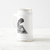 "De Calavera van het volk" ongeveer 1800 Mexico Bierpul (Voorkant links)