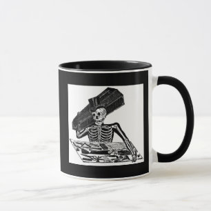 "De Calavera van het volk" ongeveer 1800 Mexico Mok