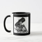 "De Calavera van het volk" ongeveer 1800 Mexico Mok (Links)