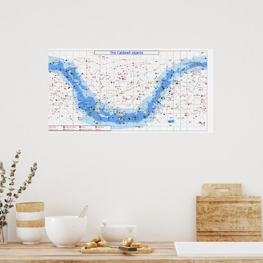 De Caldwell Catalog Star Chart Poster (Keuken)