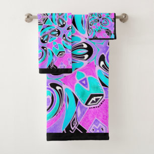 De caleidoscoop van het neon, mandala bad handdoek