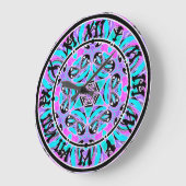 De caleidoscoop van het neon, mandala grote klok (Hoek)