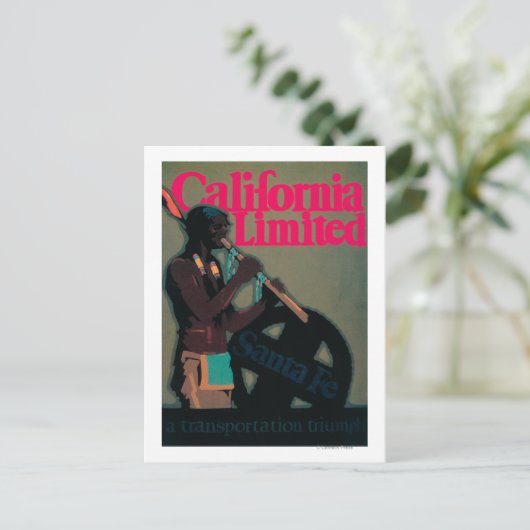 De California Limited Train Travel Poster Briefkaart (Staand voorkant)