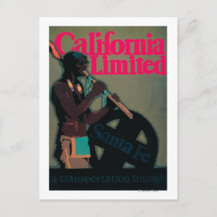 De California Limited Train Travel Poster Briefkaart