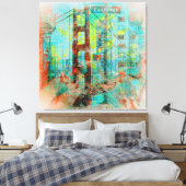De California Love Bridge van San Francisco Canvas Afdruk (Insitu (Slaapkamer))