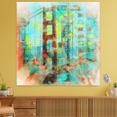De California Love Bridge van San Francisco Canvas Afdruk (Insitu (Woonkamer))