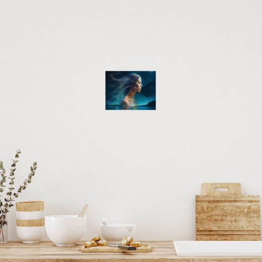 De Calm AI Fantasy Digital Art Print vinden (Keuken)