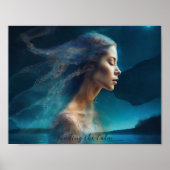De Calm AI Fantasy Digital Art Print vinden (Voorkant)