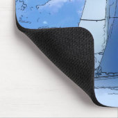 De Calm Blue Waters op de markt brengen - Sailboat Muismat (Hoek)