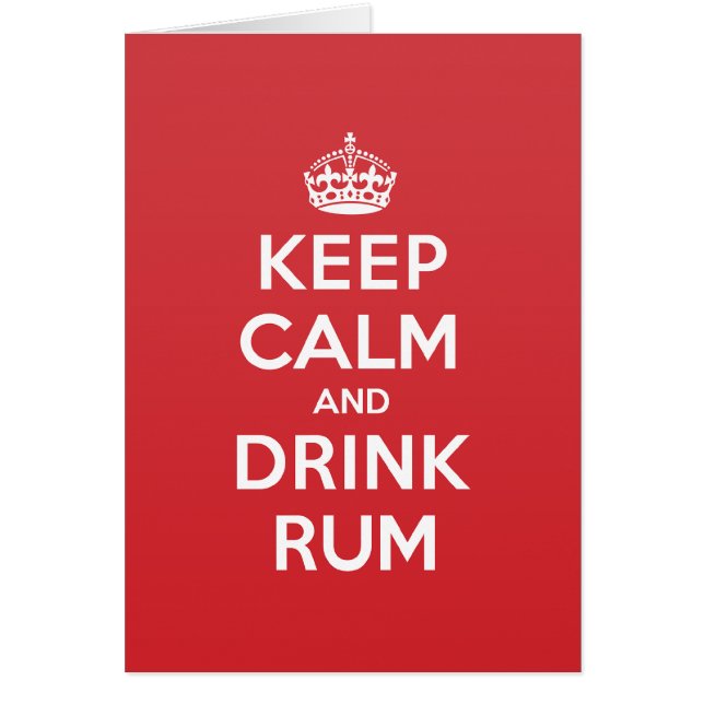 De Calm Drink Rum Greeting Note Card behouden (Voorkant)