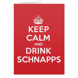 De Calm Drink Schnapps Greeting Note Card