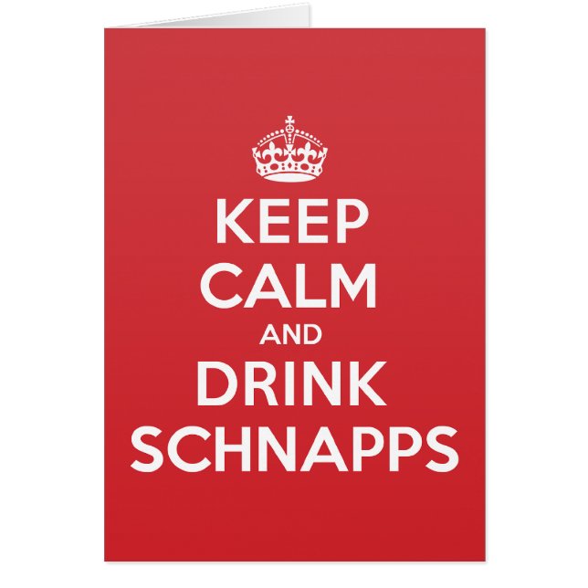 De Calm Drink Schnapps Greeting Note Card (Voorkant)