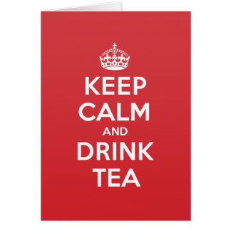 De Calm Drink Thea Greeting Note Card