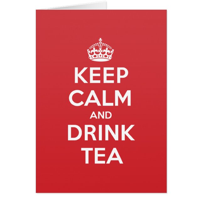De Calm Drink Thea Greeting Note Card (Voorkant)