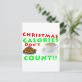 De Calorieën van Kerstmis tellen Grappige geen Feestdagenkaart (Staand voorkant)
