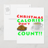 De Calorieën van Kerstmis tellen Grappige geen Feestdagenkaart (Voorkant / Achterkant)