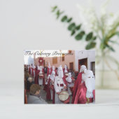 De Calvarieprocessie. Feestdagenkaart (Staand voorkant)